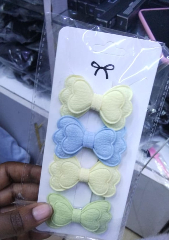 cream, pink and blue bows